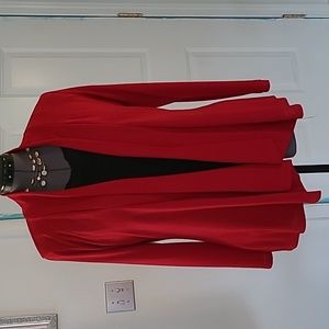 Ashley Blue woman  sweater drape front cardigan